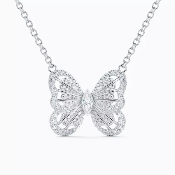 Portraits of Nature butterfly pendant in white gold
